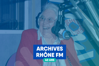 Mamy Blou de passage dans les studios de Rhône FM en 2010